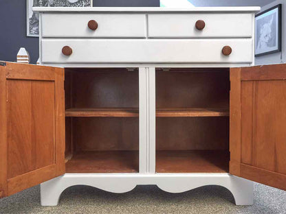 Arctic White Finish  Sideboard with 3 Drawers & 2 Doors