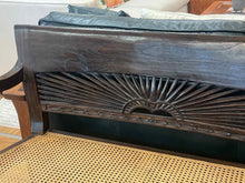 Espresso Carved Wooden Bench