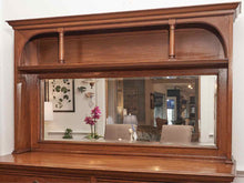 Oak Sideboard with 2 Drawers & 2 Doors with Mirror with Columns