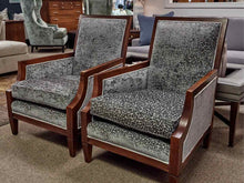 Pair of Custom Sam Moore Wooden Framed Arm Chairs