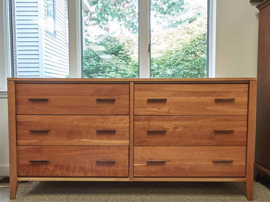 Solid Cherry Six Drawer Dresser
