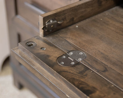 Liberty Furniture Desk with Barn Door Hutch in Rock Beatten Grey Finish