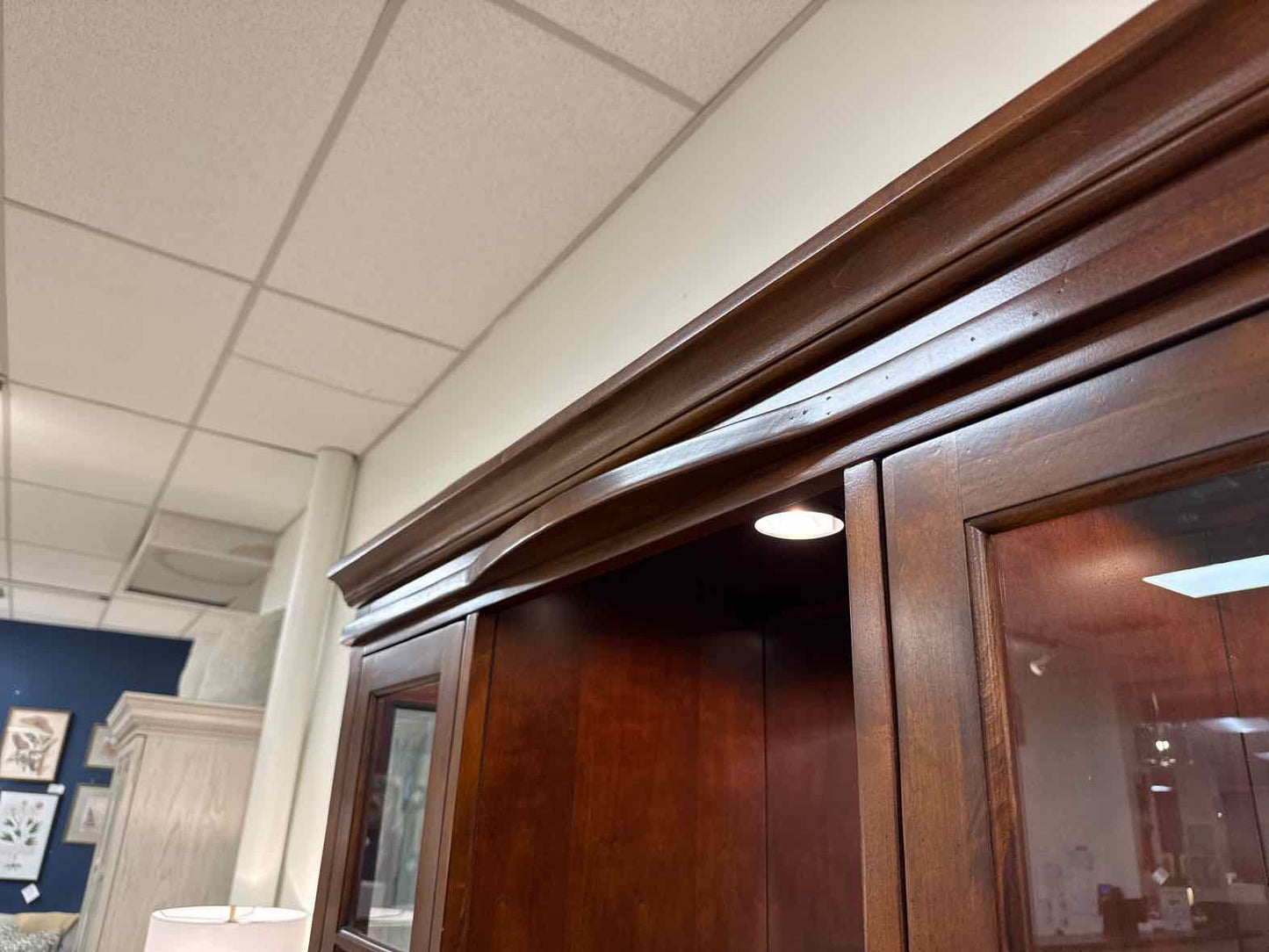 Lighted Cherry China Cabinet