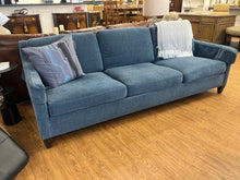 Ethan Allen Denim Blue Sofa