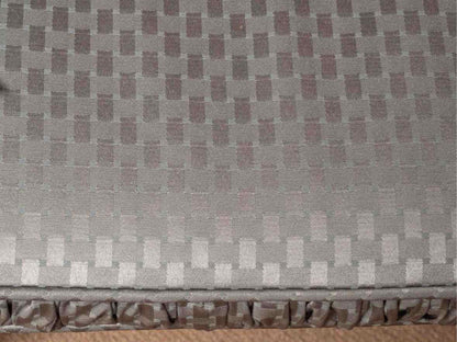 Cherry Windsor Arm Bench with Teal Seat Cushion