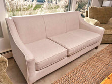 Bassett Ivory Upholstered 3 Cushion Slope Arm Sofa