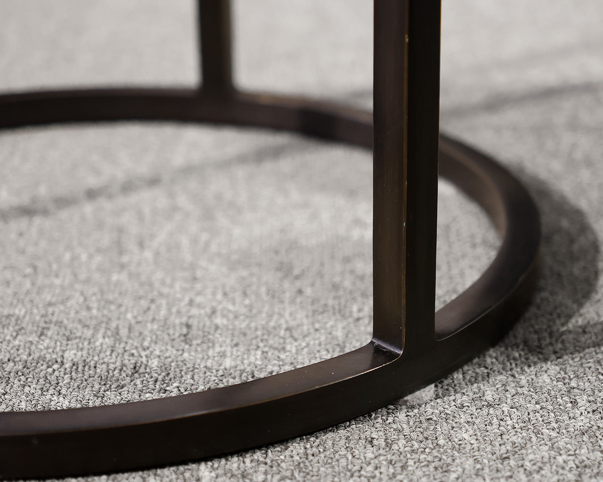 Restoration Hardware Nicolas Glass Round Side Table