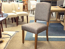 Set of 6 Grey Heather Parsons Dining Chairs on Driftwood Finish Legs