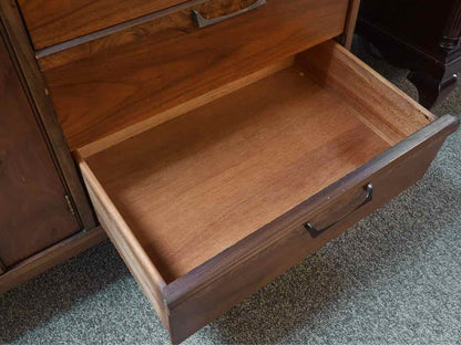 MCM Style Burled Walnut Dresser