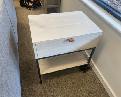 Four Hands 'Trey' Poplar Wood in Dove Finish with 1 Drawer Nightstand