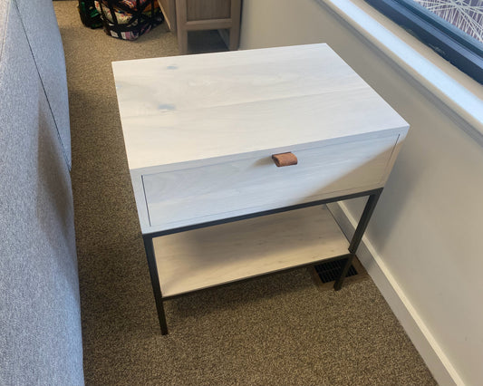 Four Hands 'Trey' Poplar Wood in Dove Finish with 1 Drawer Nightstand