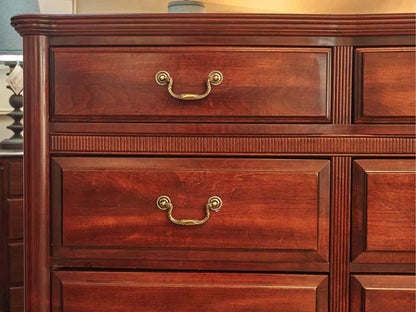 Cherry Double Bow Front Chest in Cinnamon Finish