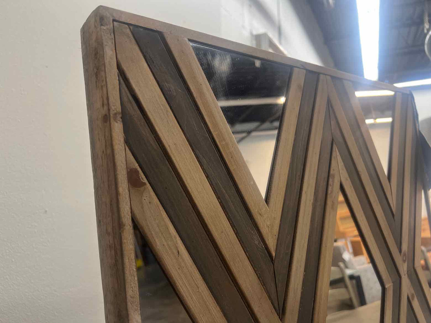 Floor Mirror w/ Wood Accents