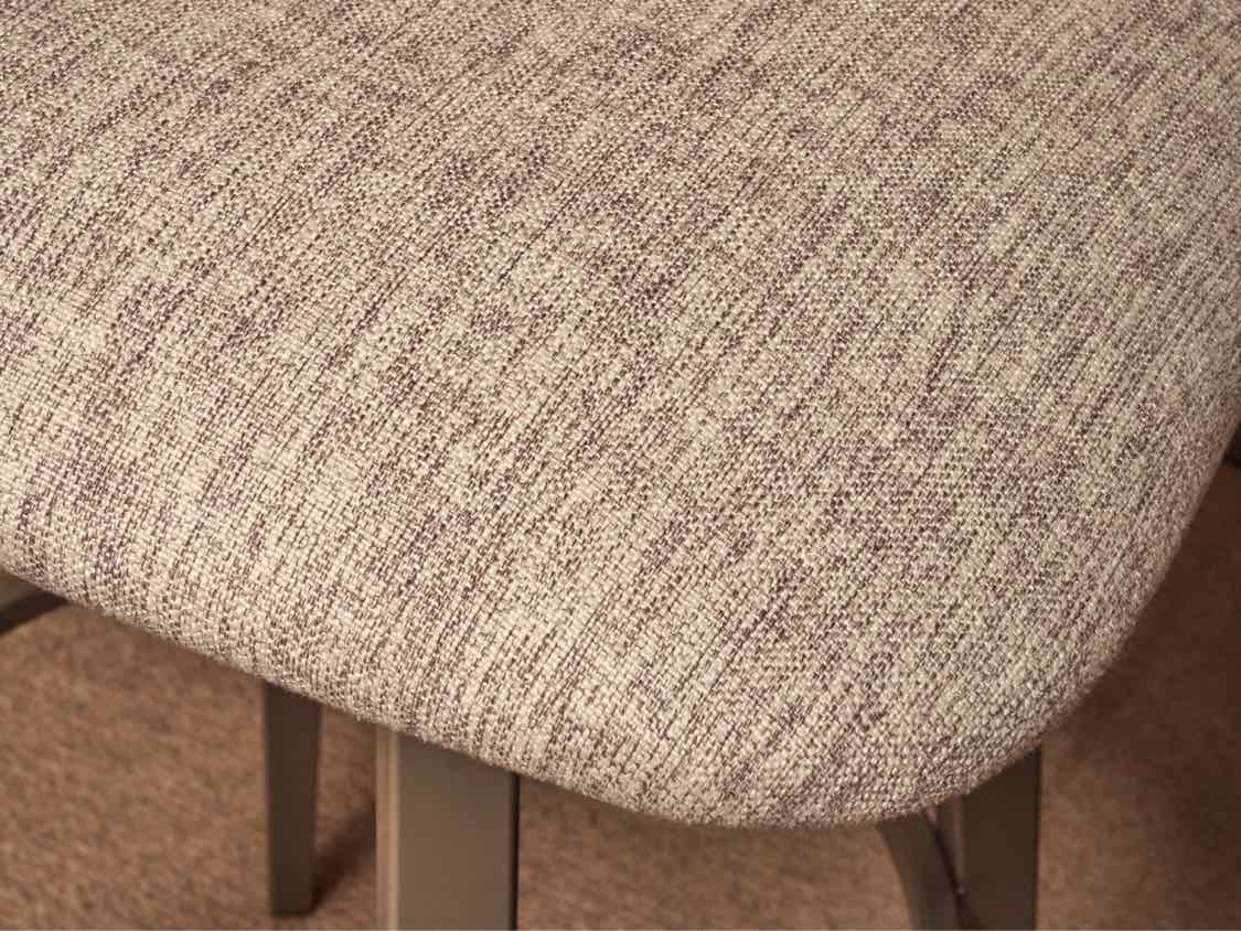 Pair Of Amisco Industries Canada Silver Gray Swivel  Bar Stools
