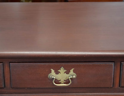 Drexel Solid Mahogany 6 Drawer  Dresser with Brass Chippendale Handles