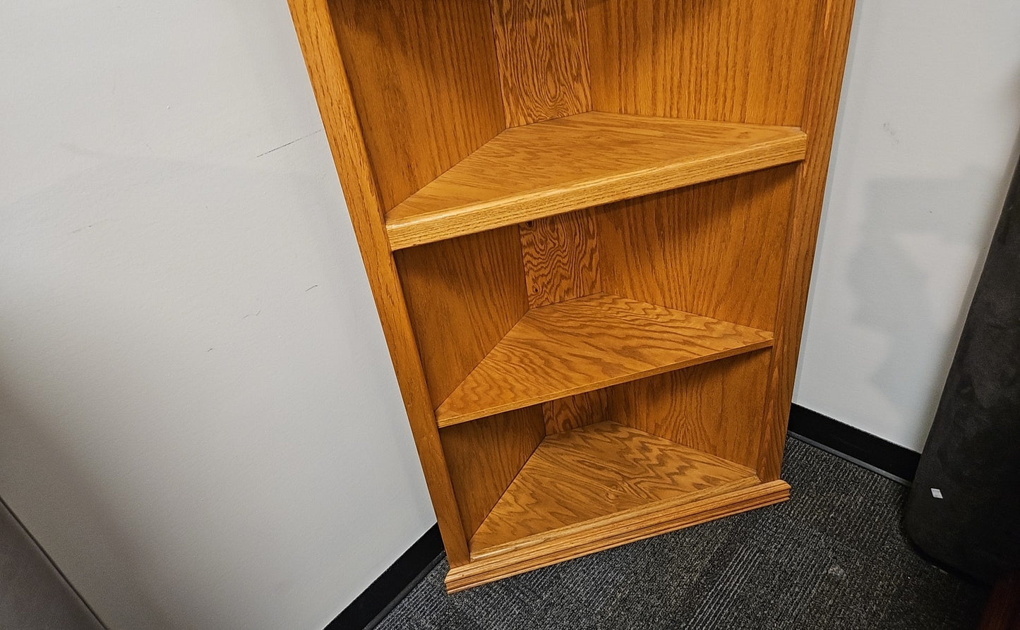 Oak Corner Bookcase