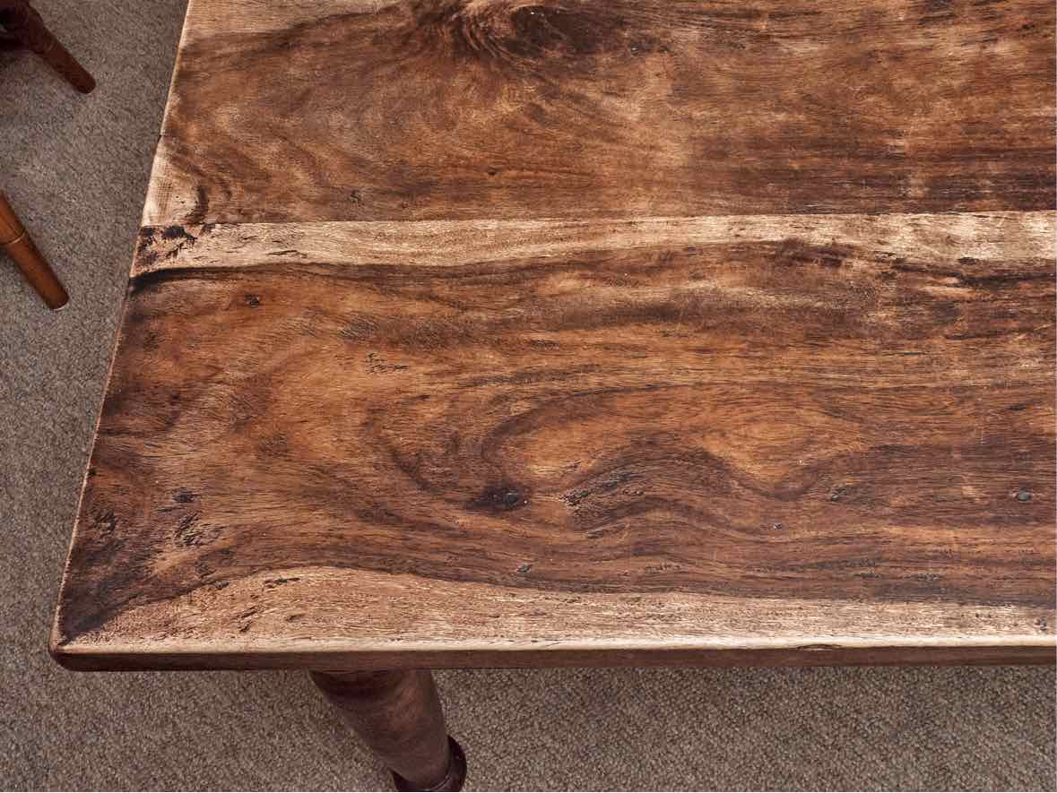 Mango Wood Dining Table with Turned Legs