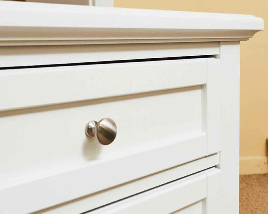 Vaughan Bassett Bonanza White 2 Drawer Nickle Hardware  Nightstand