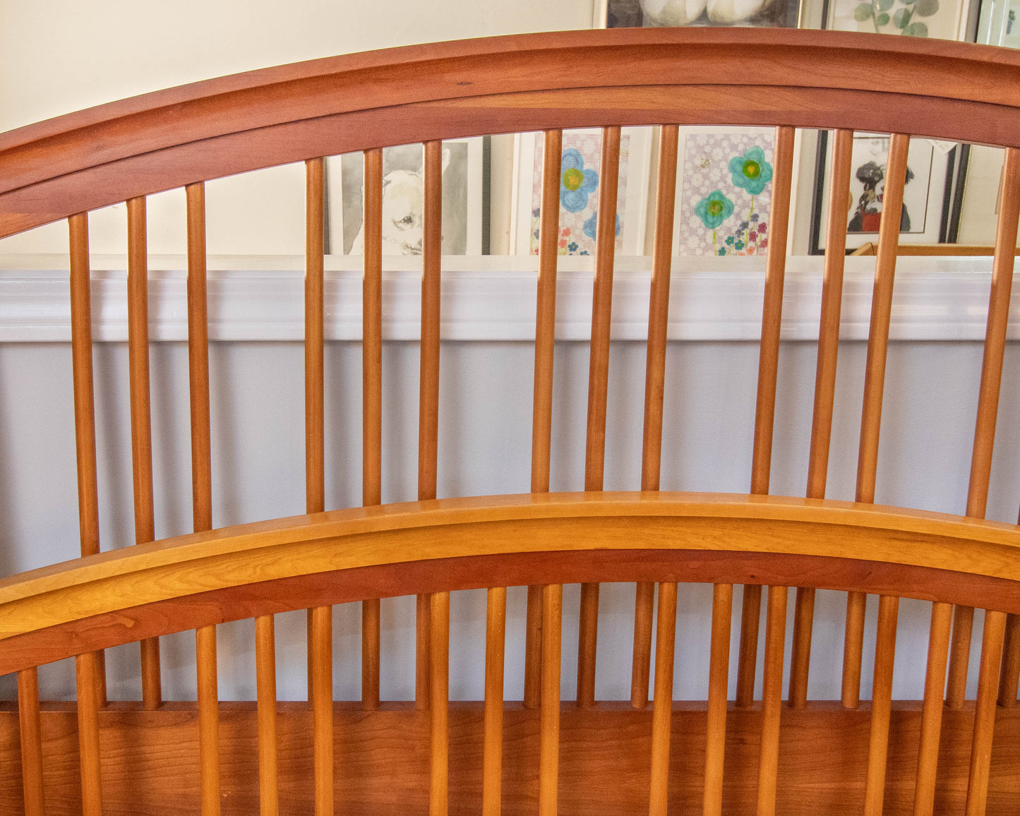 Stanley Arched Cherry Queen Spindle Bed