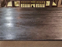 Shaker Style Black Finish Oak  Metal Legs Dining Table