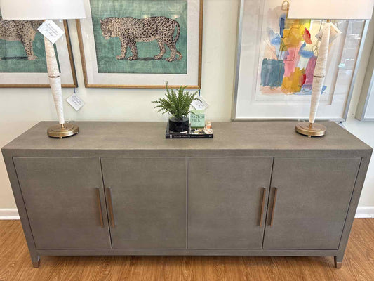 RH 'Graydon' Shagreen Sideboard in Fog