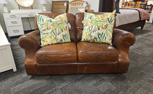 Natuzzi Brown Leather Loveseat