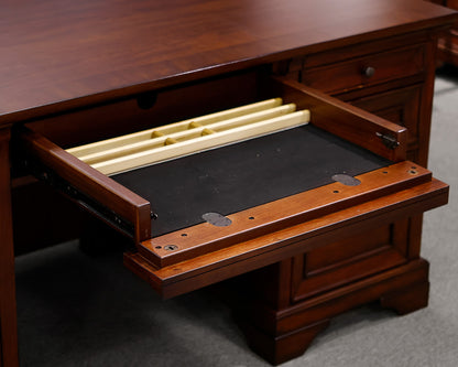 Mahogany 7-Drawer Executive Desk