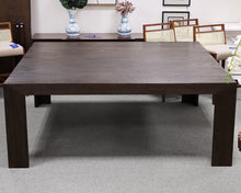 RH Machinto 78" Square Dining Table in Brown Drifted Oak Finish