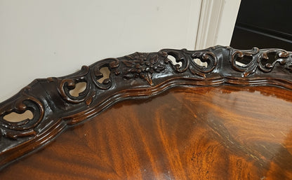 Vintage Chippendale Pie Crust Accent Table