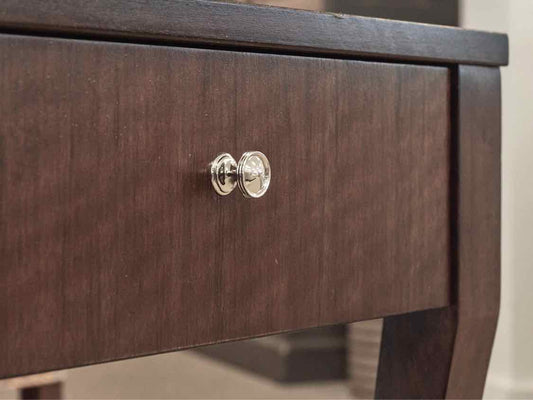 Ethan Allen 'Barry More' Dark Stain Finish 1 Drawer Side Table