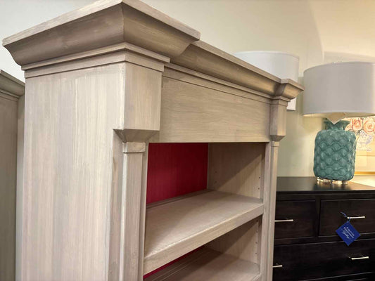 Painted Grey 4-Shelf Bookcase
