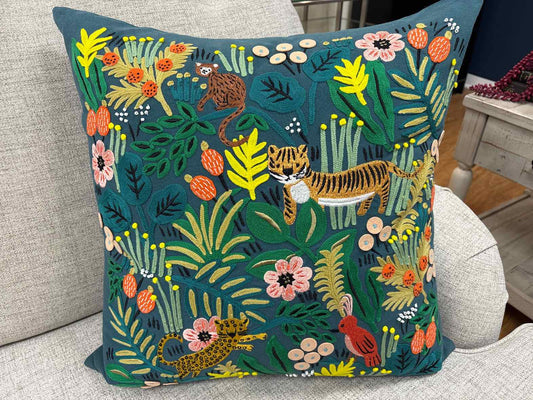 Rifle Paper Lush Green Jungle Accent Pillow
