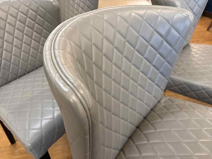 Crate & Barrel Set of 4 'Curran' Quilted Dining Chairs