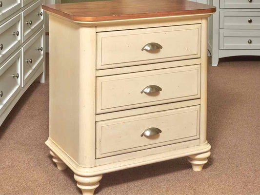 Liberty Furniture 'Ocean Isle' Bisque Rubbed Finish  3 Drawer  Nightstand