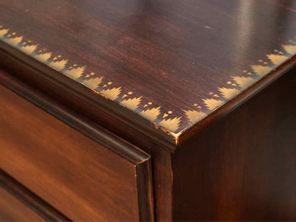 Hitchcock  'Nutmeg'  Stencil Accents Maple 5 Drawer Chest