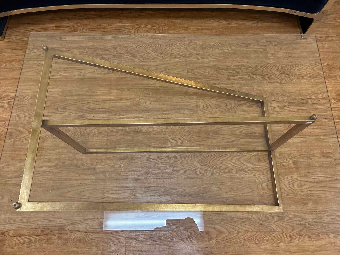 Contemporary Glass Top Cocktail Table