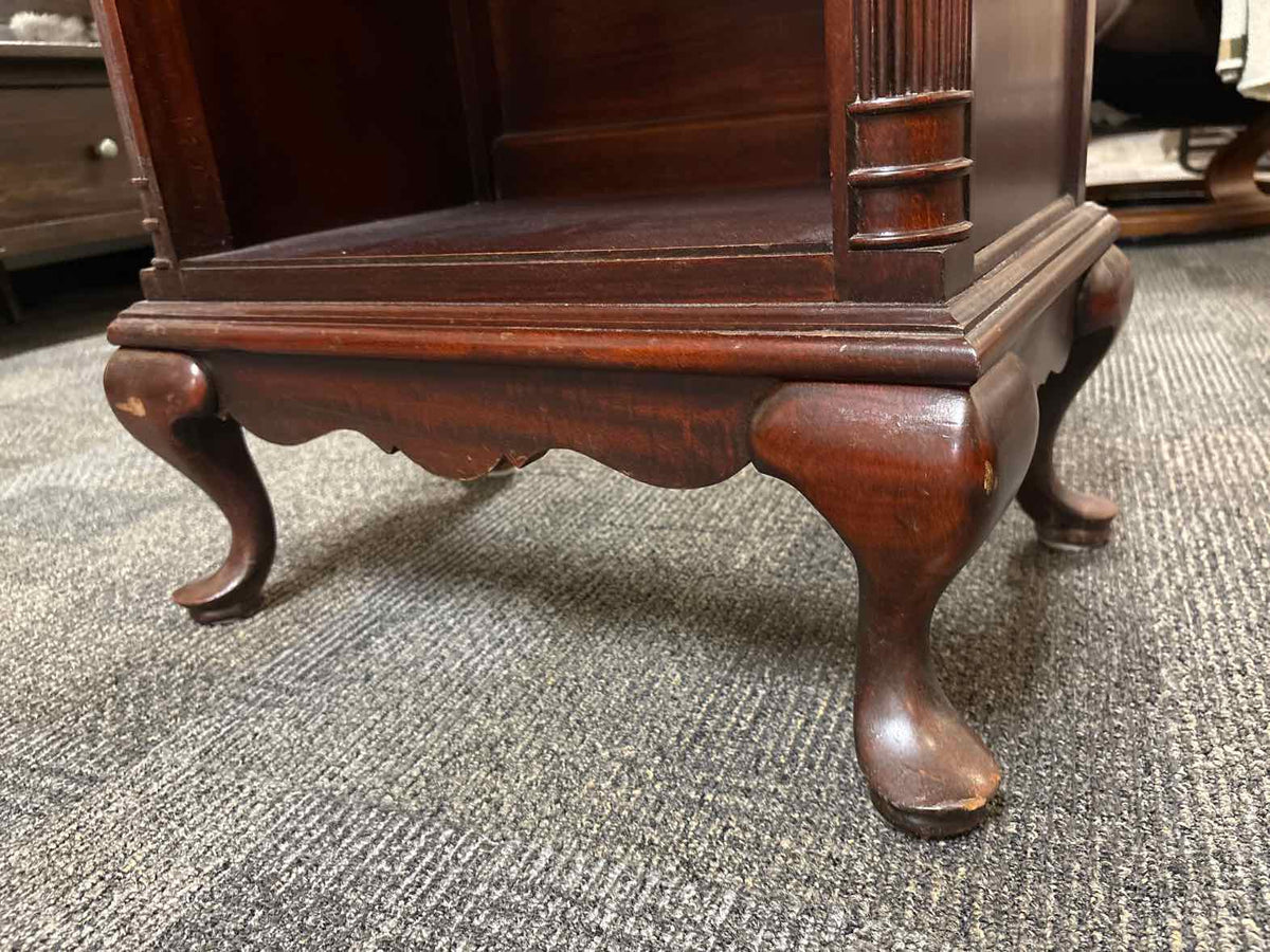 Solid Mahogany Nightstand with Queen Anne Legs
