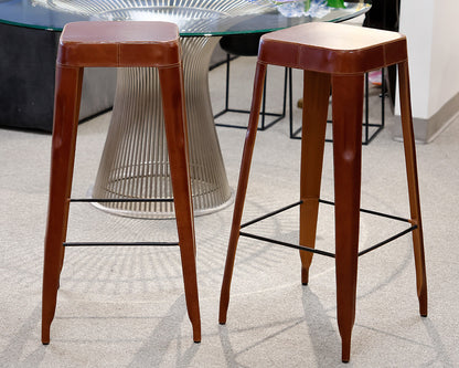 Pair of William Sonoma Industrial Bar Stools
