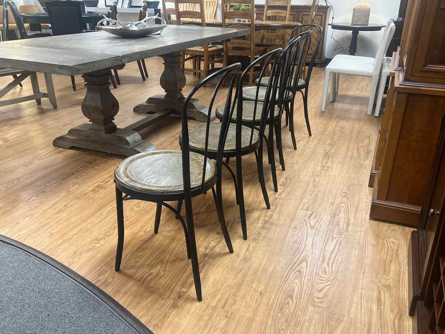 Set of 5 Industrial Arhaus Dining Chairs