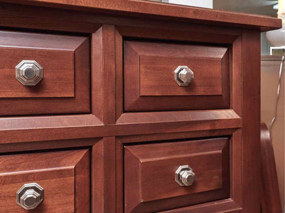 Vaughan Bassett Cherry Finish 10 Drawer Dresser & Mirror