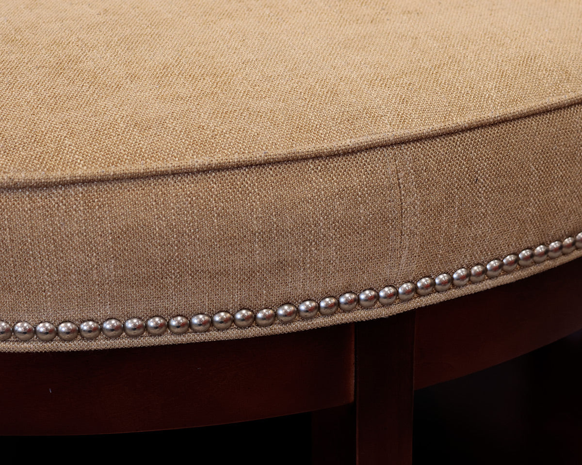 Arhaus Round Upholstered Ottoman