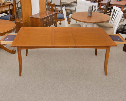 Stanley Cambridge Collection Cherry Dining Table  W/ Two Leaves