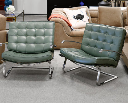 Set of Two Knoll Mies Vander Barcelona Chairs