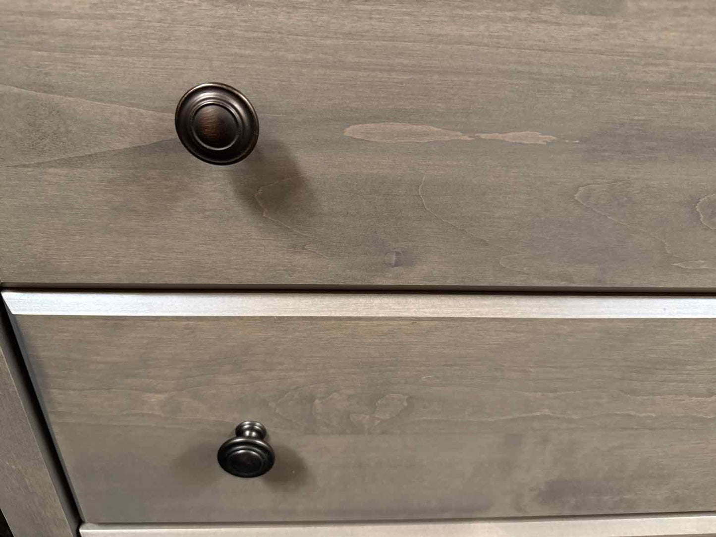 Three Drawer Two Shelf Washed Grey Armoire