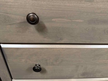 Three Drawer Two Shelf Washed Grey Armoire