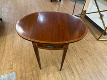 Mahogany Inlaid Drop Leaf Side Table