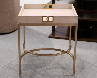Bernhardt Salon Shagreen Wrapped Tray Accent Table