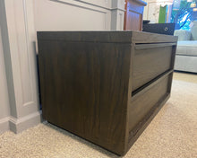 RH Bezier 36" Closed Nightstand in Dark Brown Oak Finish