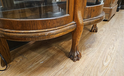 Vintage Oak Curio Cabinet