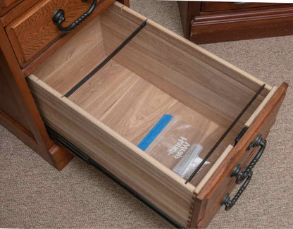 American Lifestyle Oak  15 Drawer, Mail Slots  Roll Top Desk